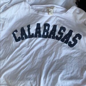 Long sleeve logo crop top